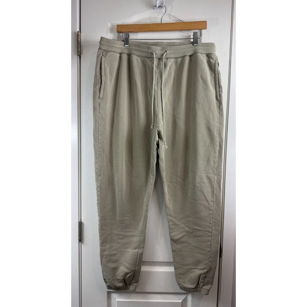 Madewell Retrolight Terry Sweatpants Mens XL Pale Fatigue Drawstring Pants HOLES